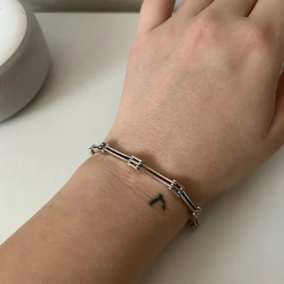 Chunky silver  925 bracelet 7.5” - Picture 2 of 3